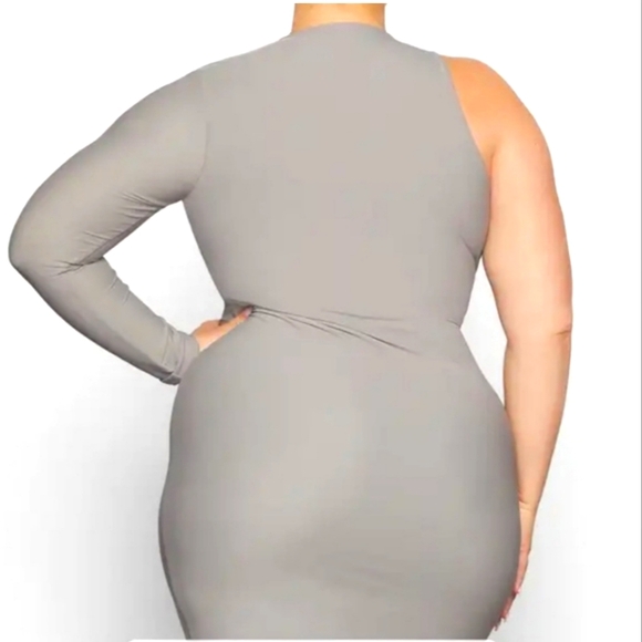 🏷️SKIMS One Shoulder Tie BodyCon Dress Chrome 3X - Picture 3 of 14